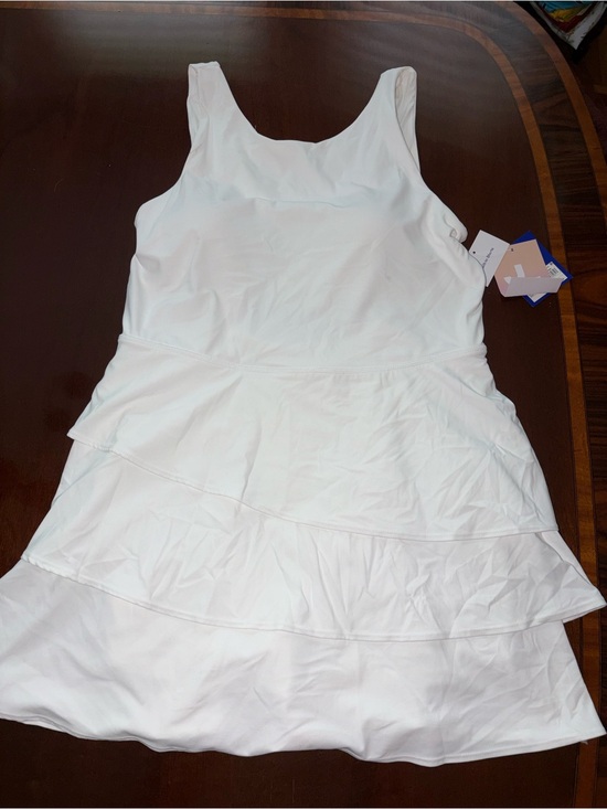 JoyLab Dresses & Skirts - Joylab tennis dress l true white tennis outfit skirt skort ruffle layer new nwt